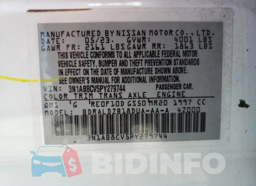 3N1AB8CV5PY279744 Photo# 12