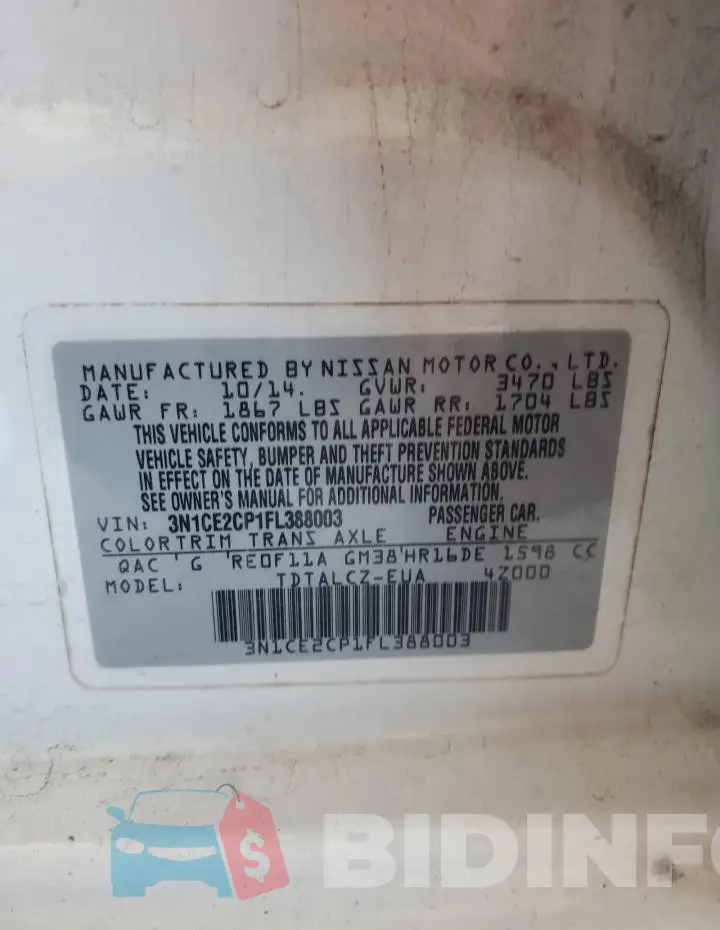 3N1CE2CP1FL388003 Photo# 12