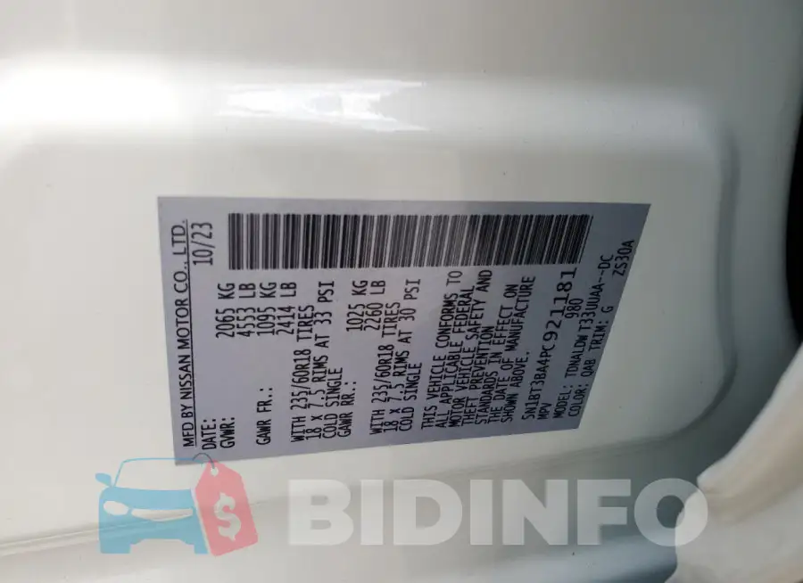 5N1BT3BA4PC921181 Photo# 13