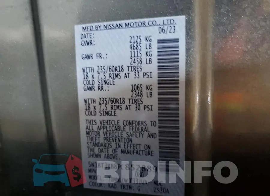 5N1BT3BB8PC852889 Photo# 12