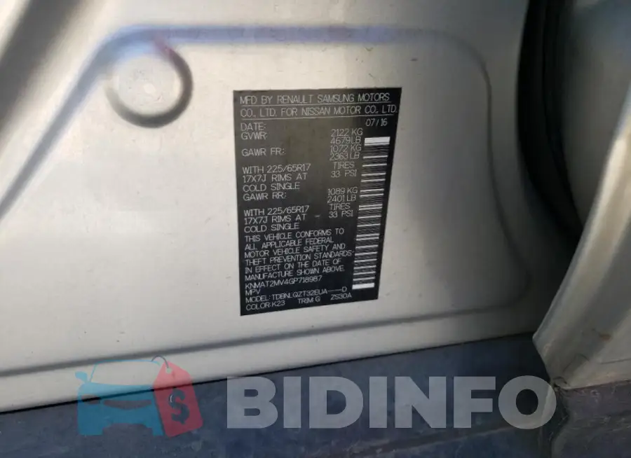 KNMAT2MV4GP718987 Photo# 10