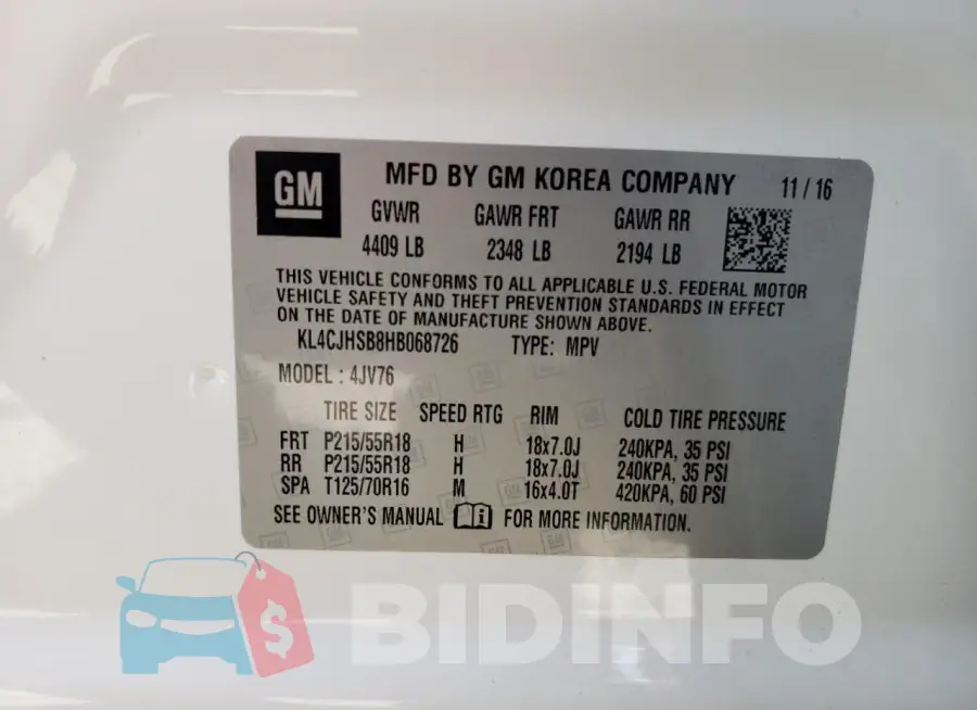 KL4CJHSB8HB068726 Photo# 13