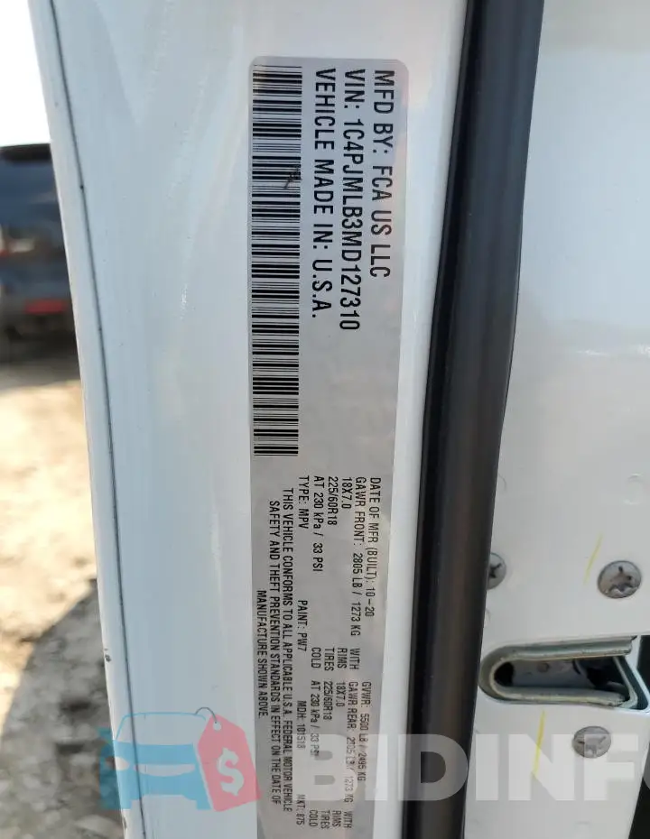 1C4PJMLB3MD127310 Photo# 13
