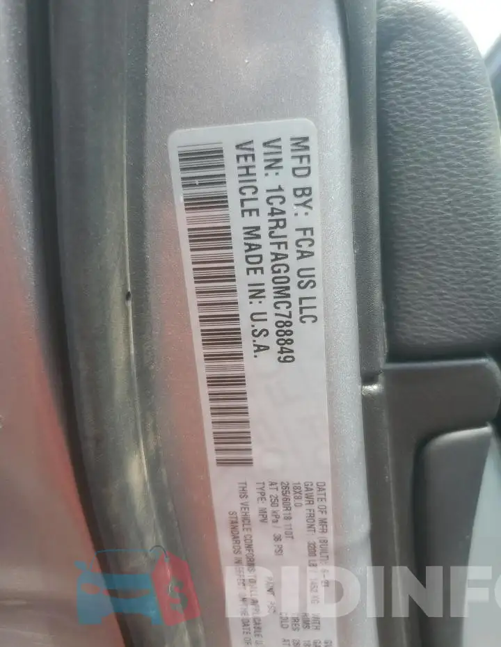 1C4RJFAG0MC788849 Photo# 13
