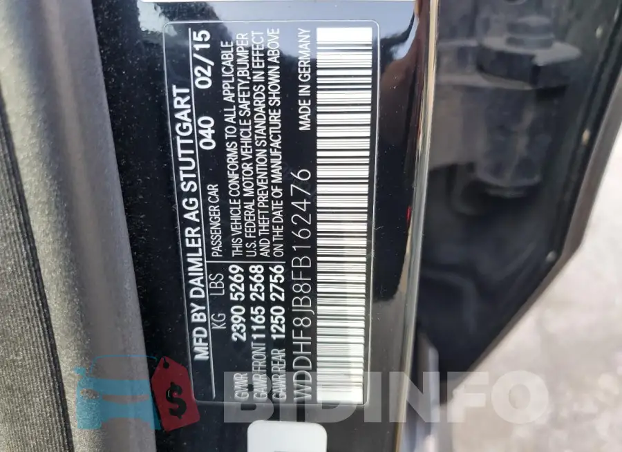 WDDHF8JB8FB162476 Photo# 12
