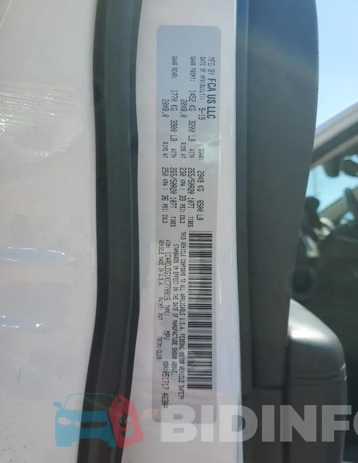 1C4RDJDG1KC770816 Photo# 13