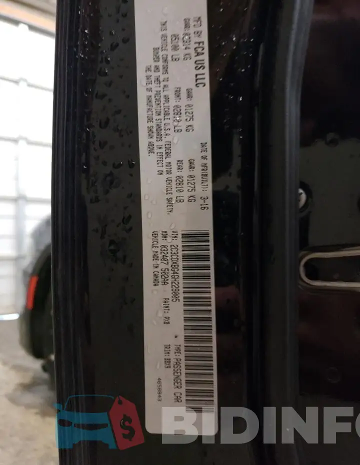 2C3CDXBG4GH229005 Photo# 12