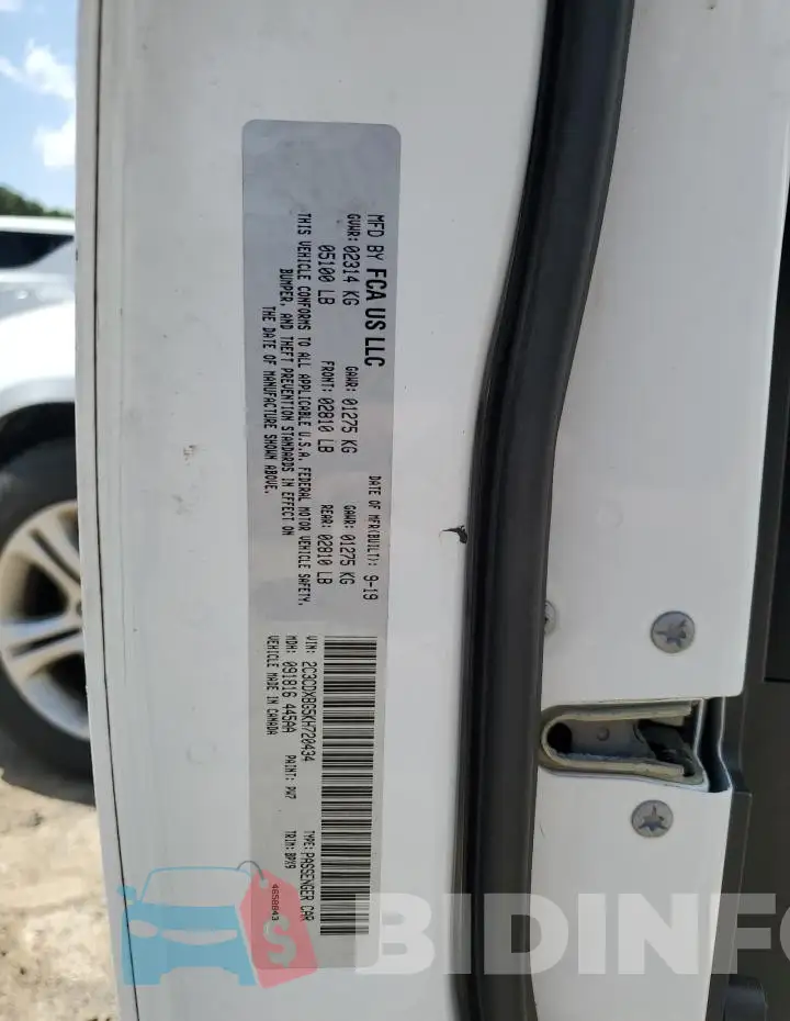 2C3CDXBG5KH720434 Photo# 12