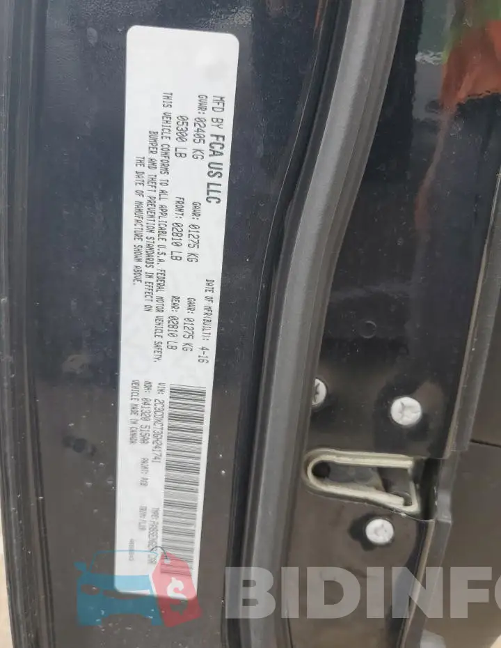 2C3CDXCT3GH241741 Photo# 12