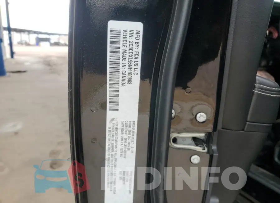 2C3CDXL95NH100803 Photo# 12