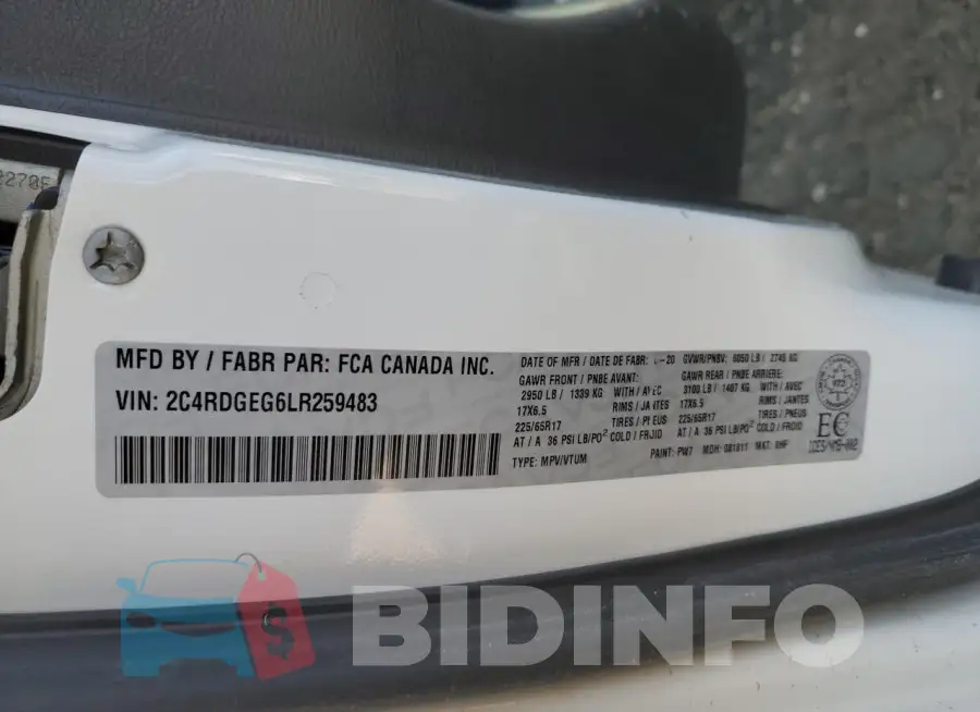 2C4RDGEG6LR259483 Photo# 13