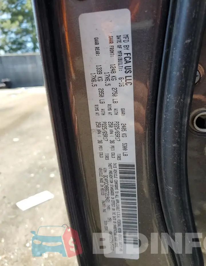 3C4PDCAB8GT219421 Photo# 13