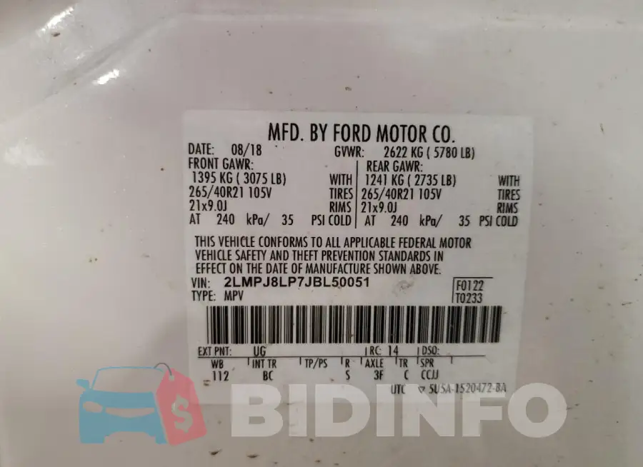 2LMPJ8LP7JBL50051 Photo# 13