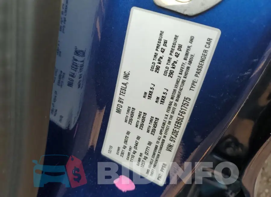5YJ3E1EB5LF617575 Photo# 12