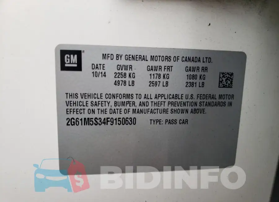 2G61M5S34F9150630 Photo# 12