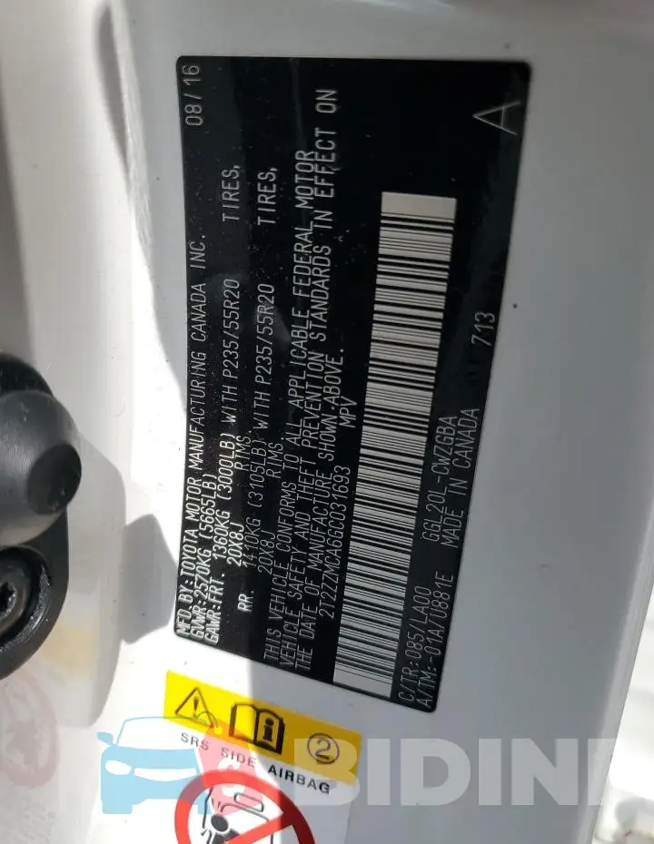 2T2ZZMCA6GC031693 Photo# 12