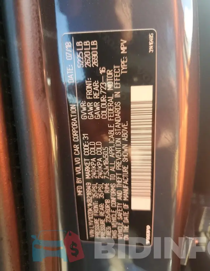 LYV102DK1KB218949 Photo# 14