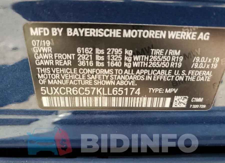 5UXCR6C57KLL65174 Photo# 12