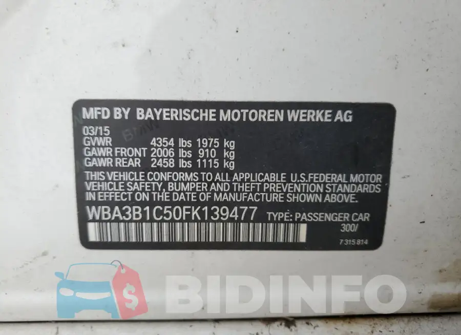 WBA3B1C50FK139477 Photo# 12