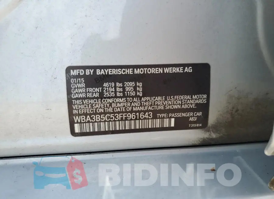 WBA3B5C53FF961643 Photo# 13