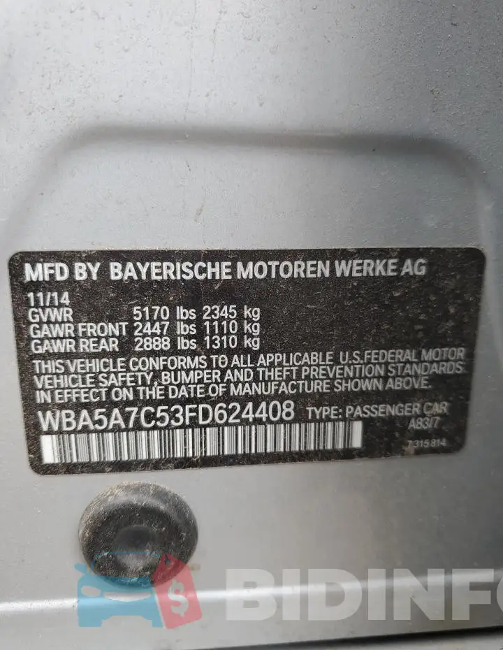 WBA5A7C53FD624408 Photo# 12