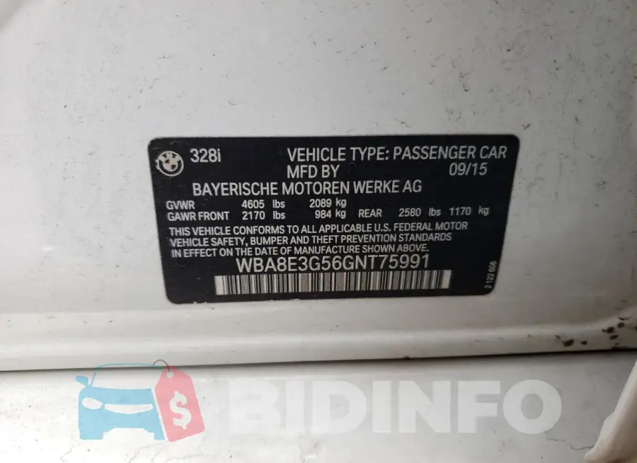 WBA8E3G56GNT75991 Photo# 12