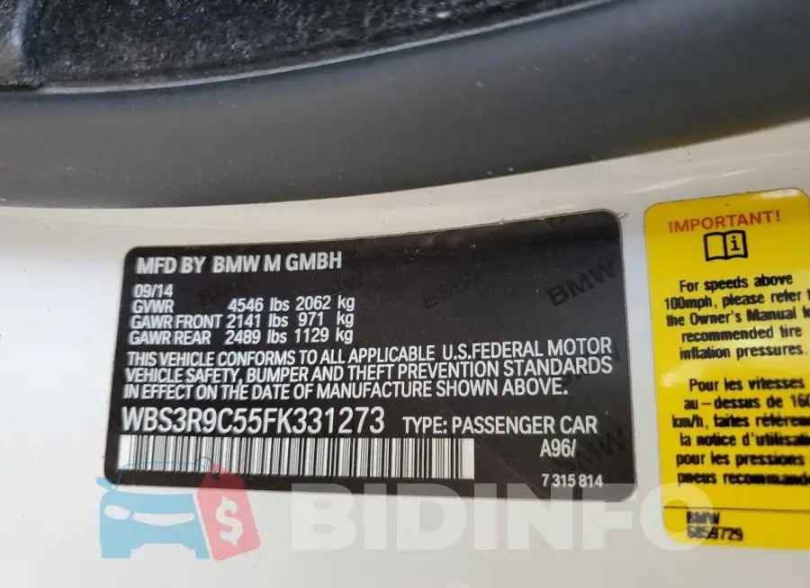 WBS3R9C55FK331273 Photo# 12