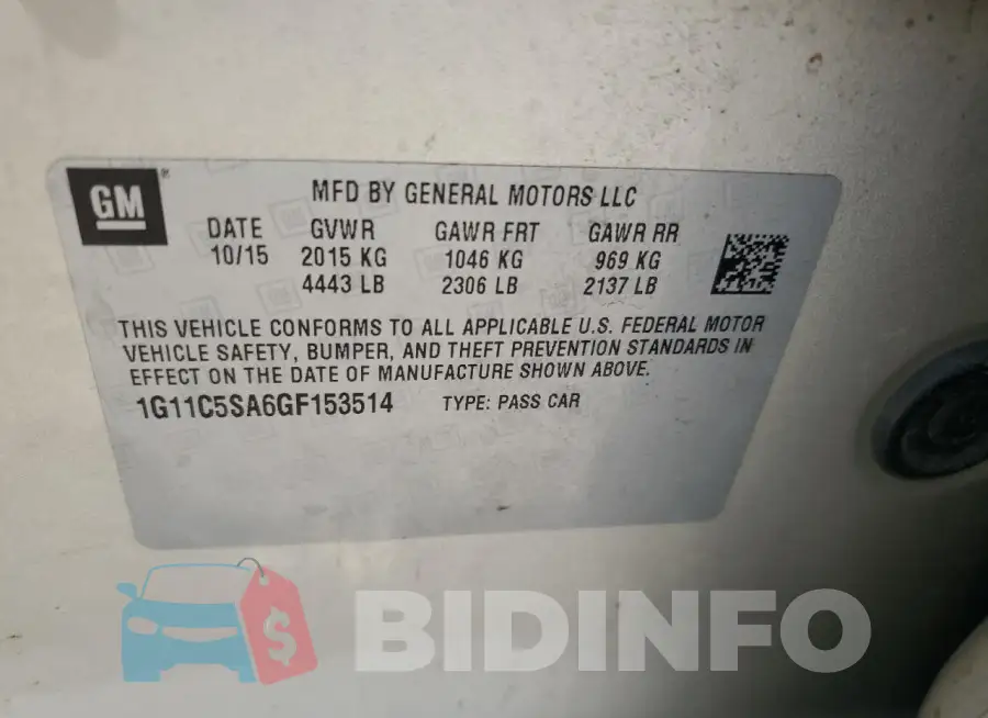 1G11C5SA6GF153514 Photo# 12