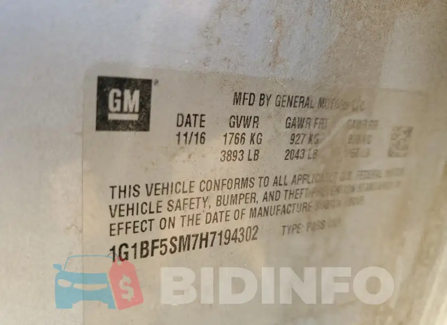 1G1BF5SM7H7194302 Photo# 12