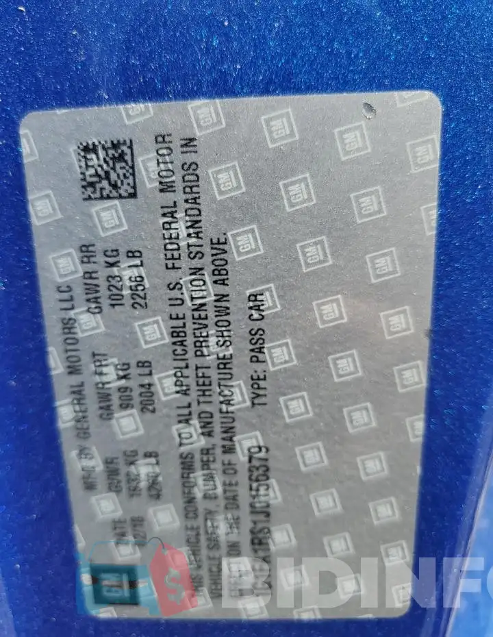 1G1FA1RS1J0156379 Photo# 12