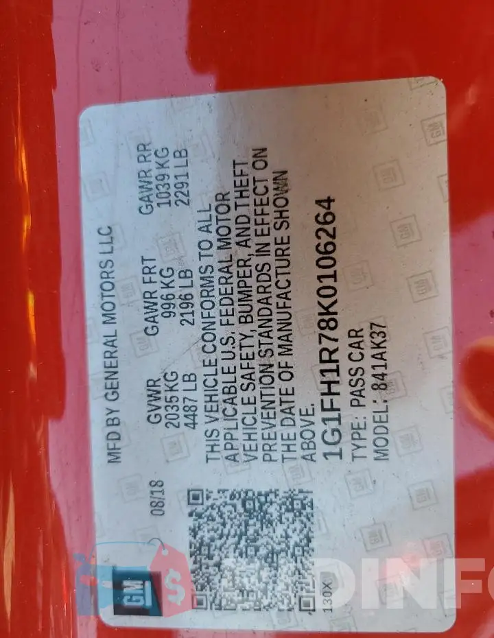 1G1FH1R78K0106264 Photo# 12
