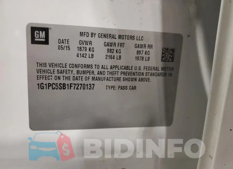 1G1PC5SB1F7270137 Photo# 13