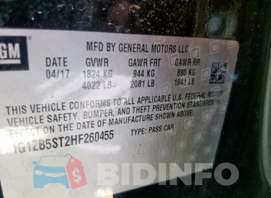 1G1ZB5ST2HF260455 Photo# 10