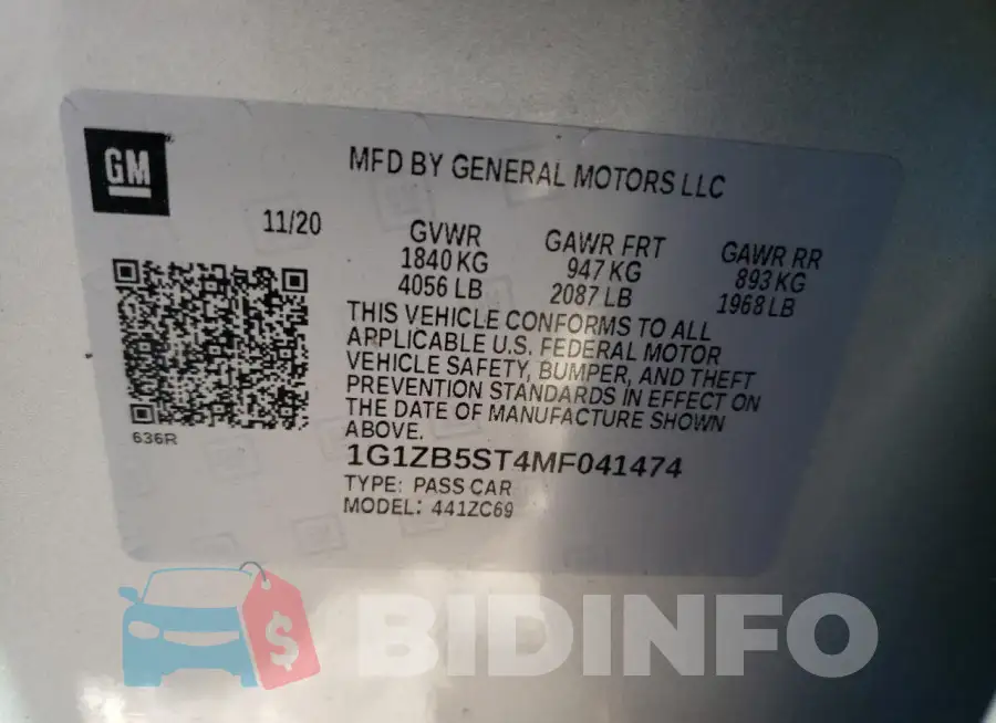 1G1ZB5ST4MF041474 Photo# 12