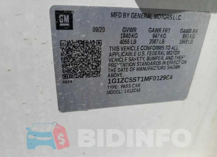 1G1ZC5ST1MF012964 Photo# 12