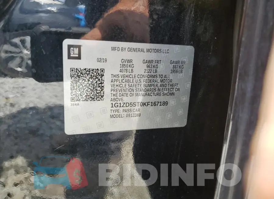 1G1ZD5ST0KF167189 Photo# 12