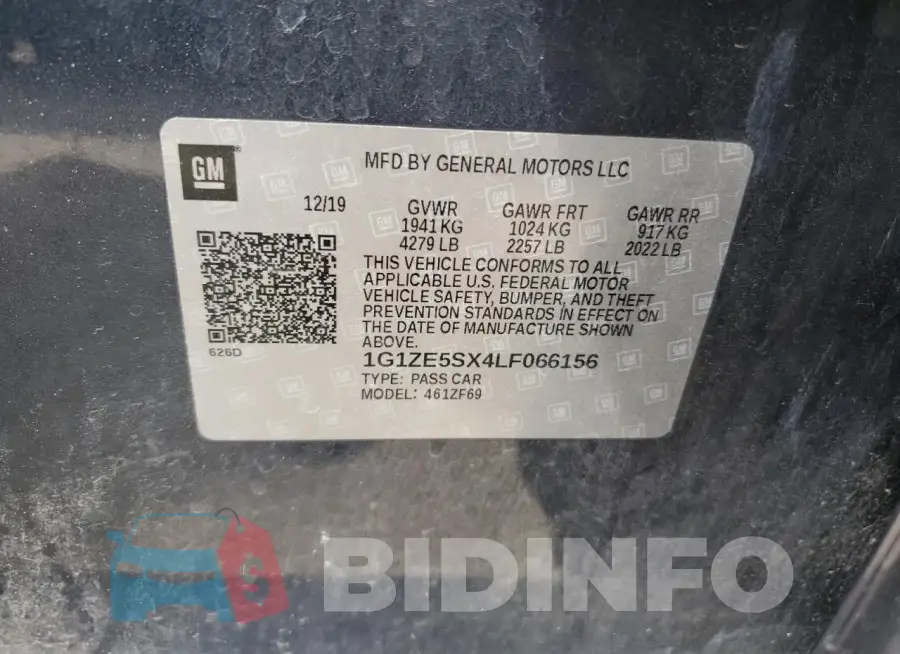 1G1ZE5SX4LF066156 Photo# 12
