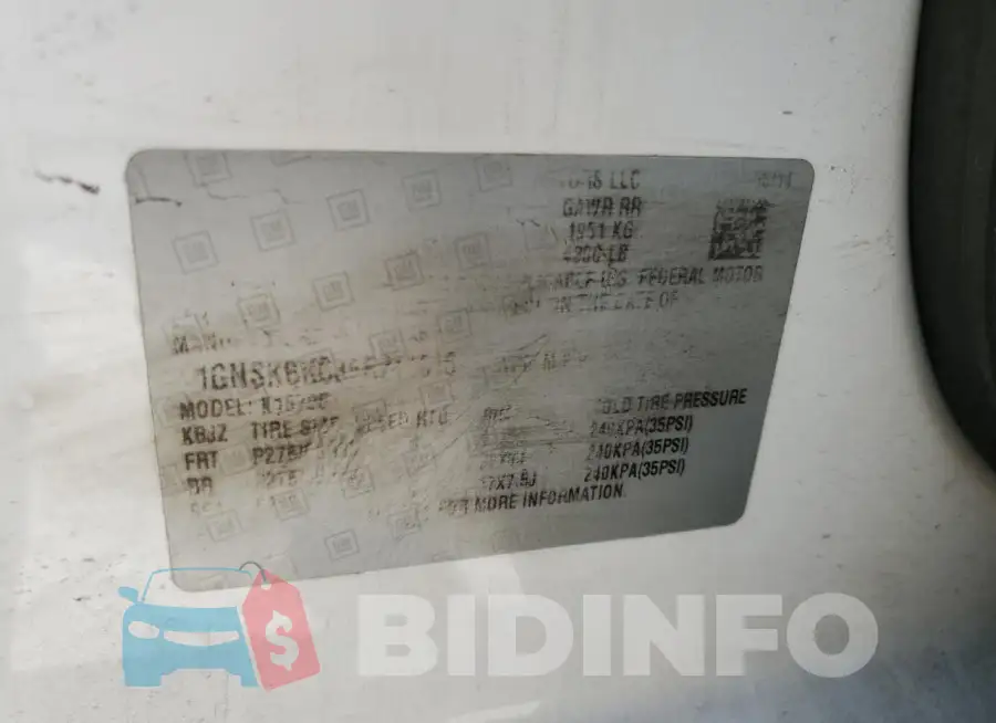 1GNSKBKC3FR211016 Photo# 13