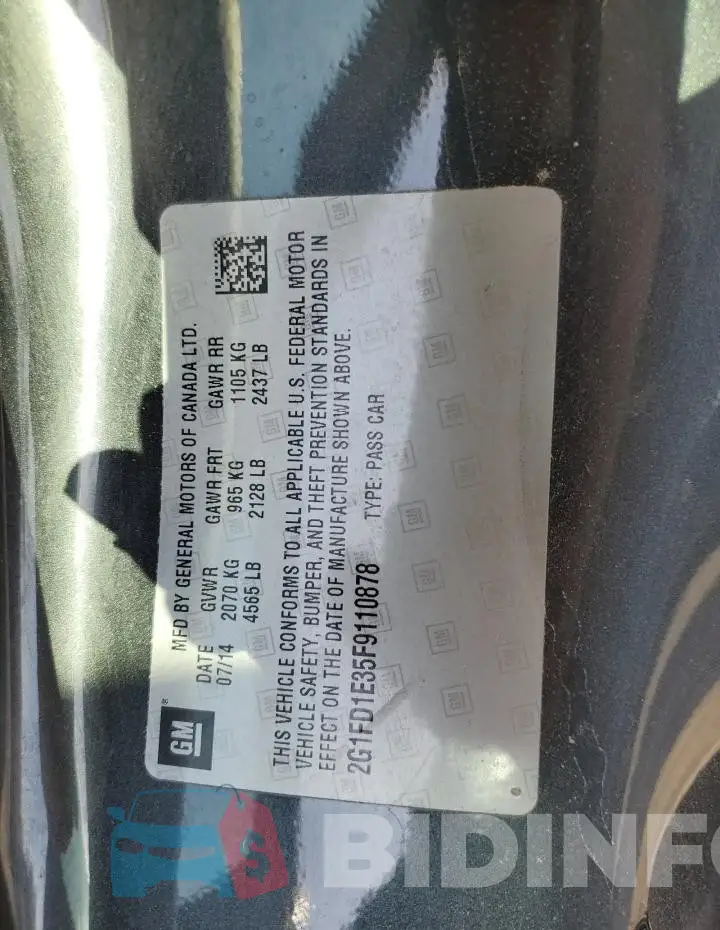 2G1FD1E35F9110878 Photo# 12