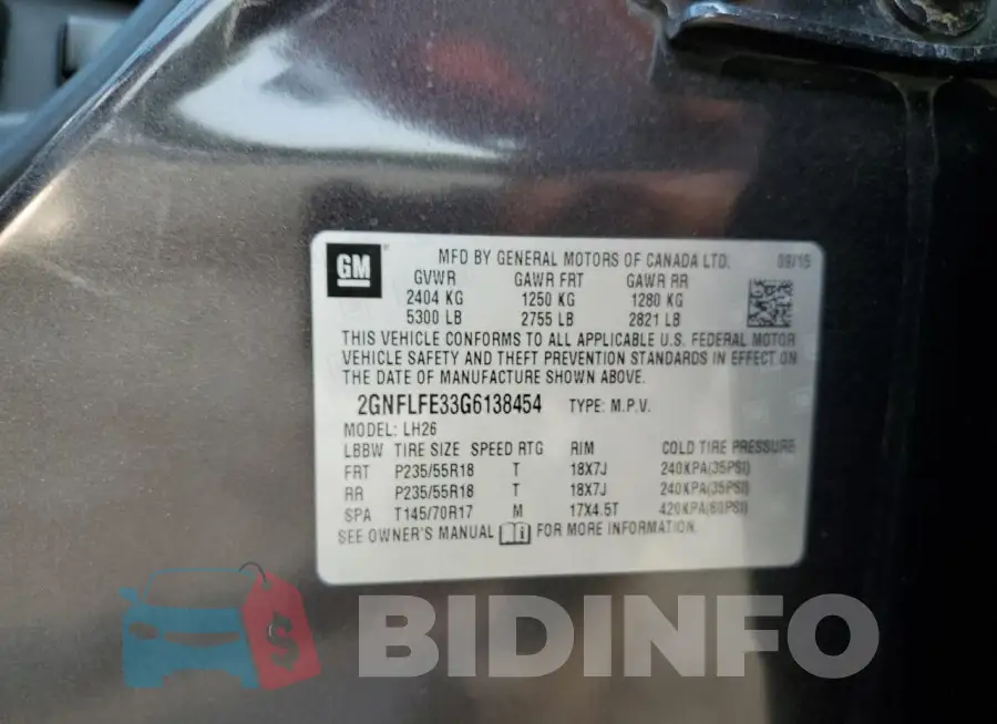 2GNFLFE33G6138454 Photo# 13