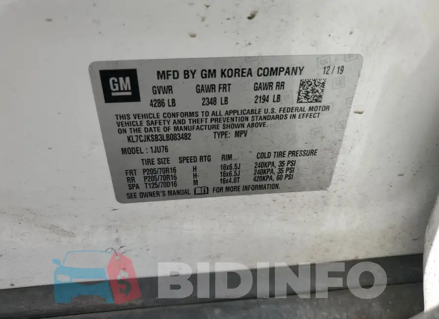 KL7CJKSB3LB083482 Photo# 14