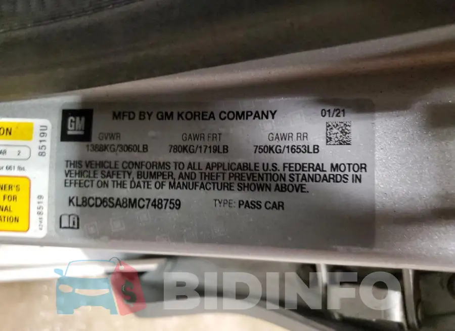 KL8CD6SA8MC748759 Photo# 12