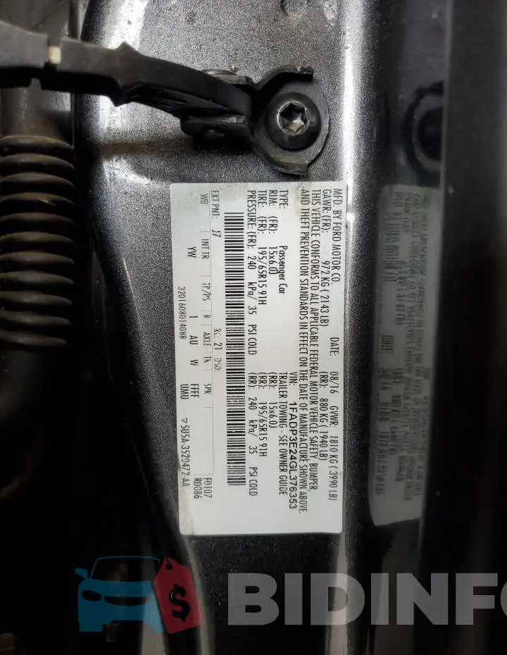 1FADP3E24GL376353 Photo# 12