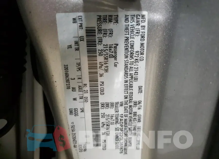 1FADP3F22GL355676 Photo# 13