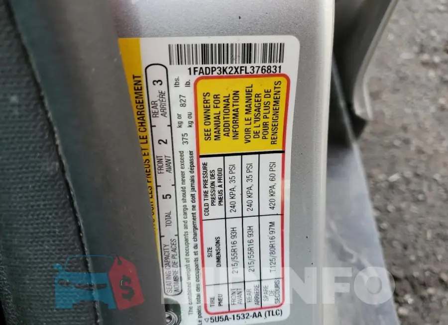 1FADP3K2XFL376831 Photo# 12