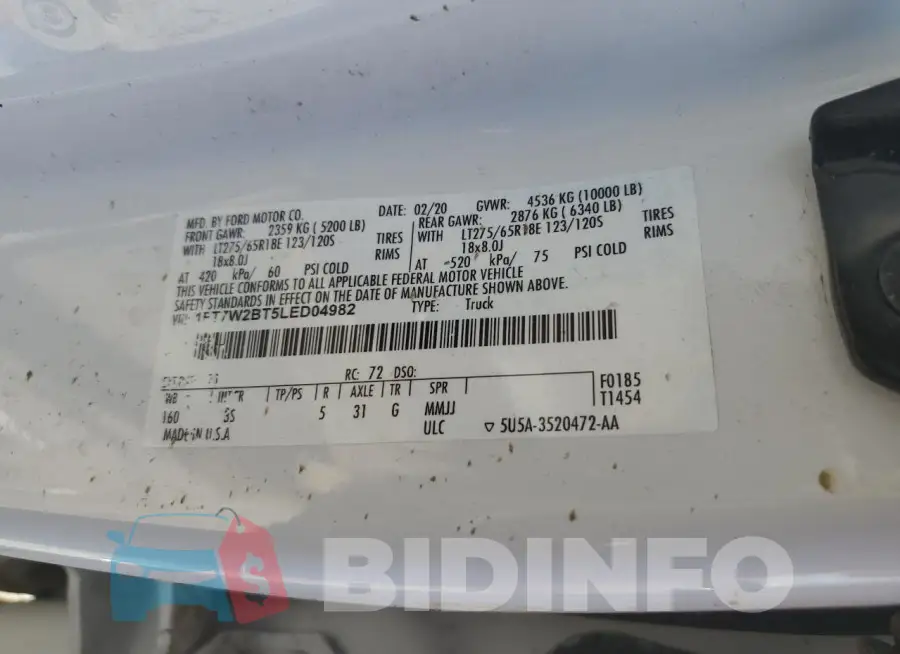 1FT7W2BT5LED04982 Photo# 12