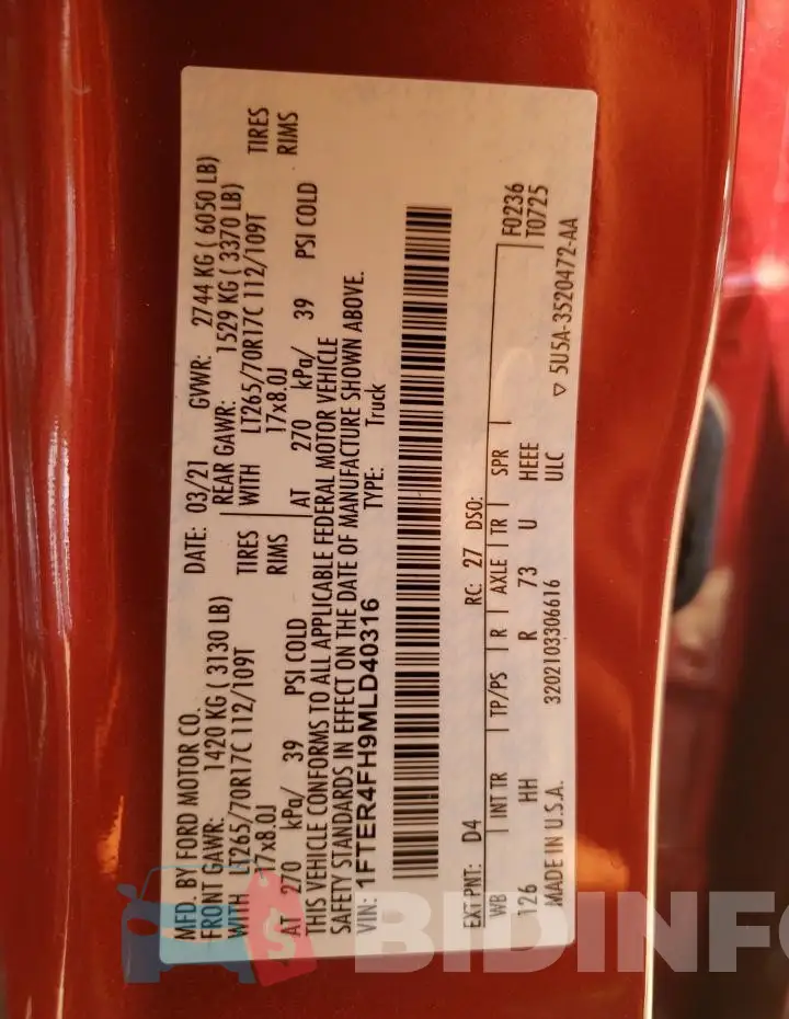 1FTER4FH9MLD40316 Photo# 10
