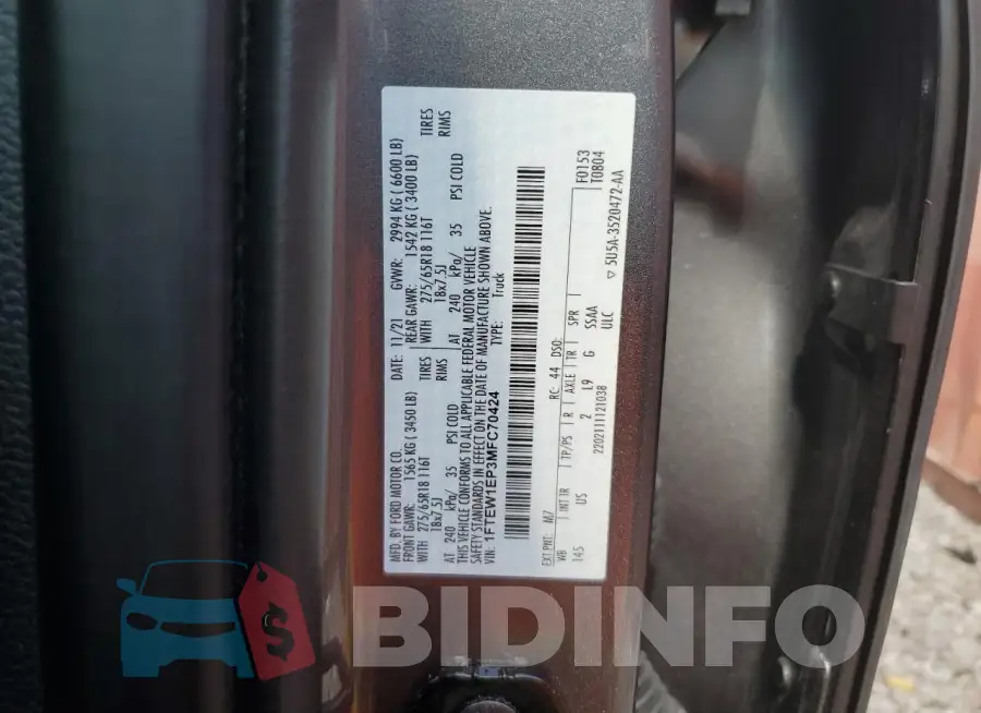 1FTEW1EP3MFC70424 Photo# 13