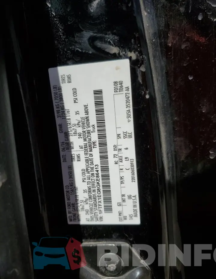1FTFX1EG8GKE86413 Photo# 13