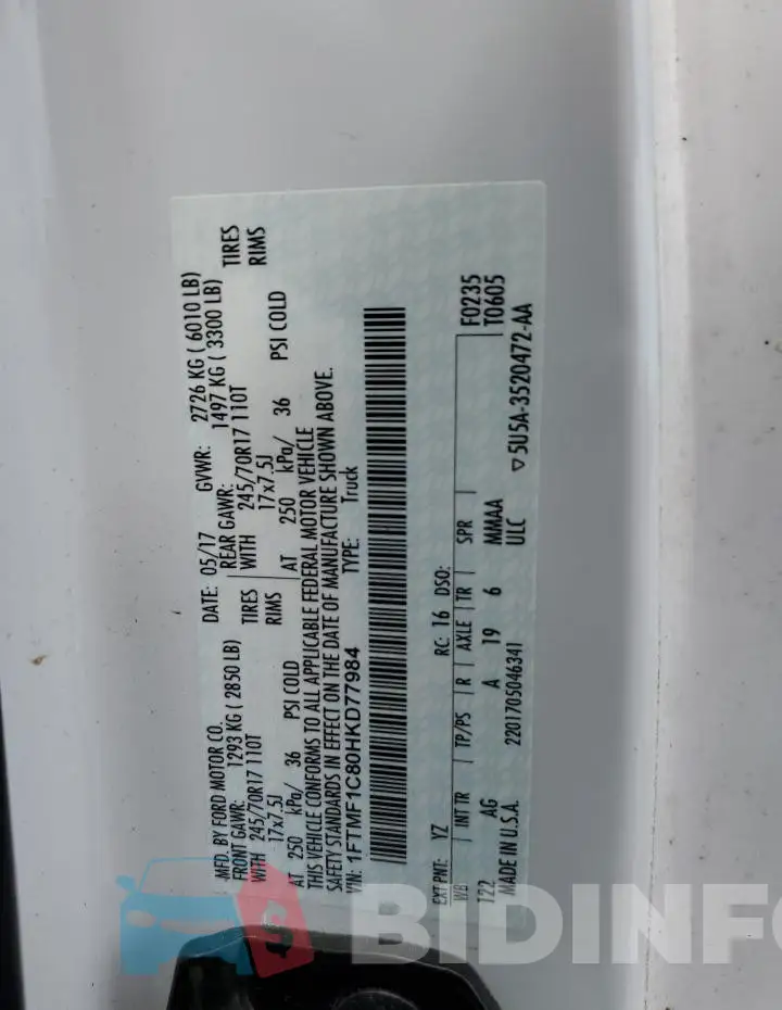 1FTMF1C80HKD77984 Photo# 12